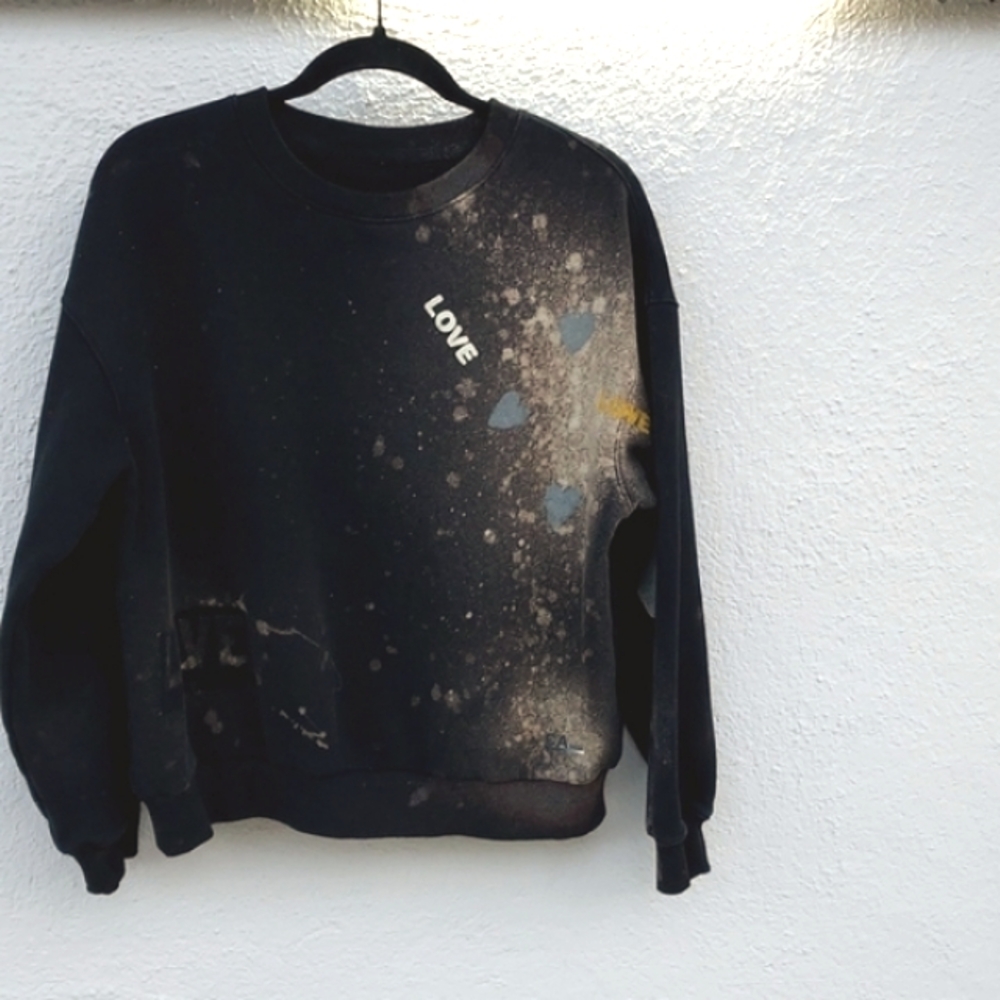 Love Black and Gray Women's Sweatshirt